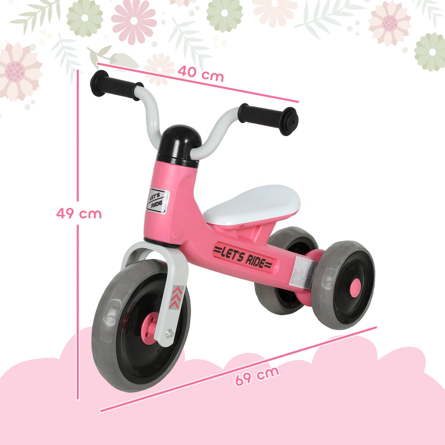 Draisienne 3 Roues Bébé 12-36 mois — Roues Silencieuses