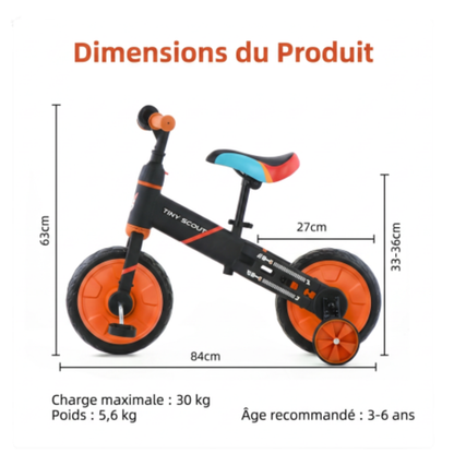 Draisienne 4 en 1 Enfant 3-5 ans — Tiny Scout