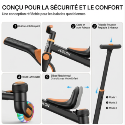 Tricycle Évolutif 3 en 1 — Roues LED