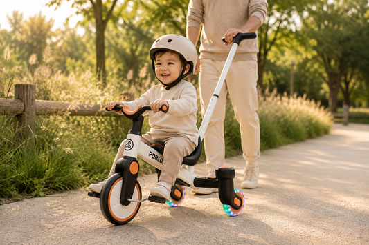 Tricycle Évolutif 3 en 1 - Roues LED : 18mois-5 ans
